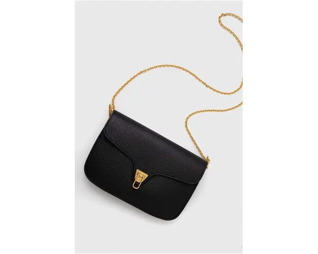 Coccinelle poseta de piele culoarea negru