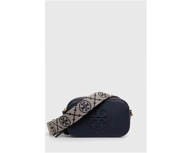 Tory Burch poseta de piele culoarea albastru marin