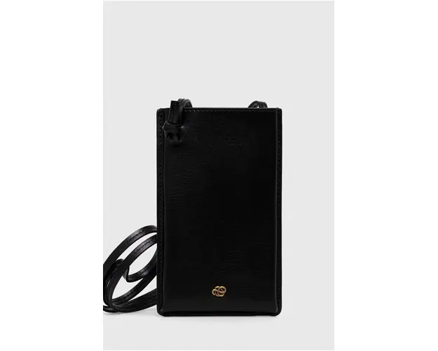 By Malene Birger husa din piele pentru telefon culoarea negru