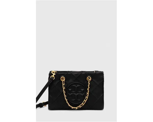 Tory Burch geanta din piele cu doua fete culoarea negru