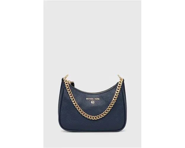 MICHAEL Michael Kors poseta de piele culoarea albastru marin