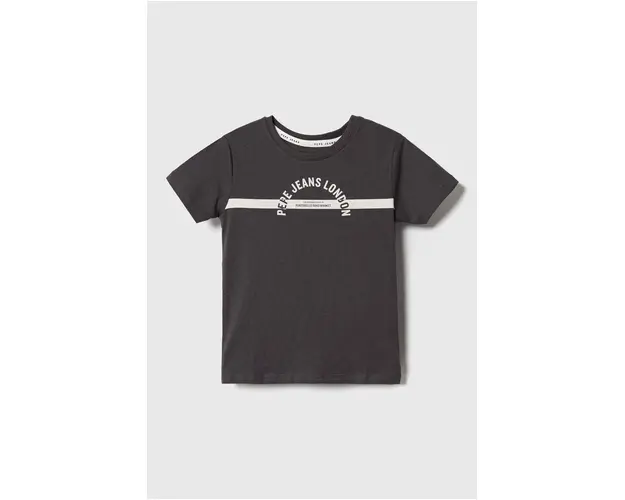 Pepe Jeans tricou de bumbac pentru copii culoarea gri, cu imprimeu