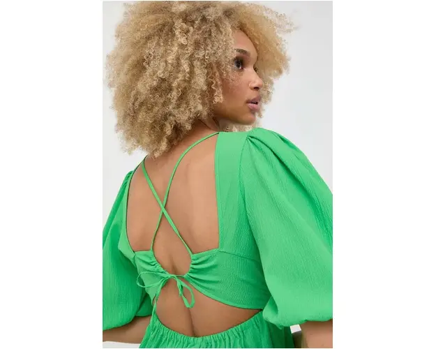 Notes du Nord bluza Carrie femei, culoarea verde, neted