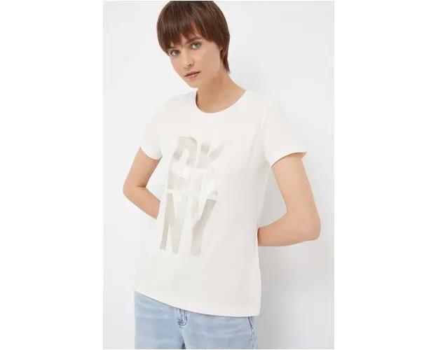 Dkny tricou femei, culoarea bej