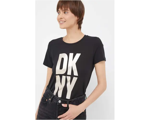 Dkny tricou femei, culoarea negru