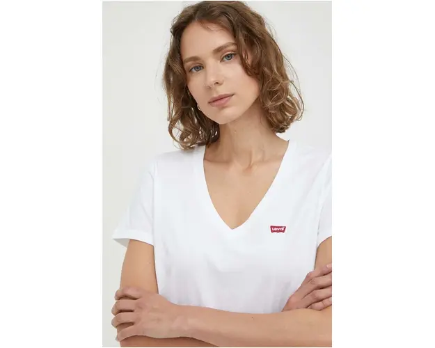 Levi's tricou din bumbac 2-pack culoarea alb