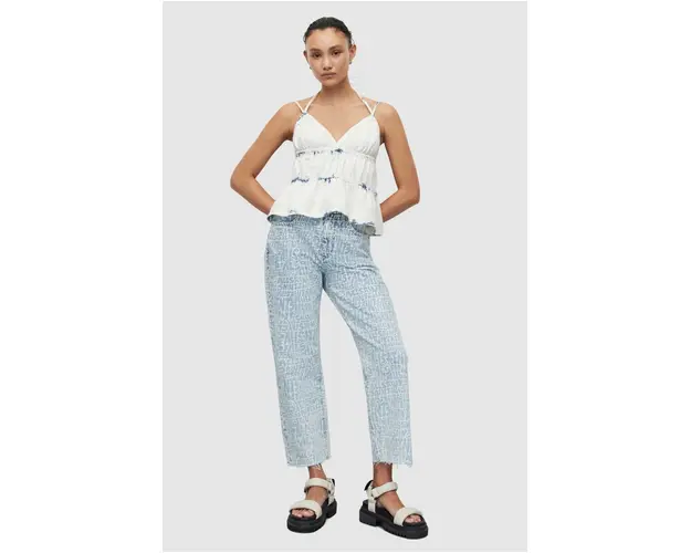 AllSaints top din bumbac culoarea alb