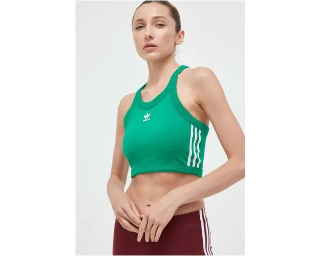 adidas Originals top femei, culoarea verde