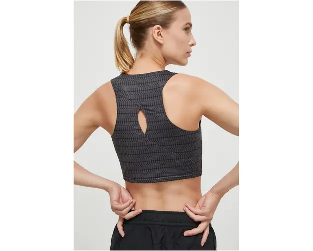 adidas Performance top de yoga Studio culoarea gri