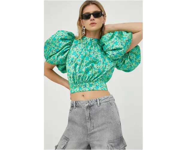 Rotate tricou femei, culoarea verde, modelator