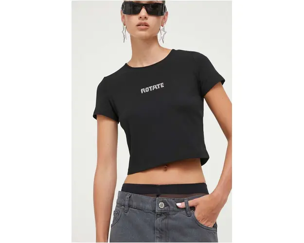 Rotate tricou femei, culoarea negru