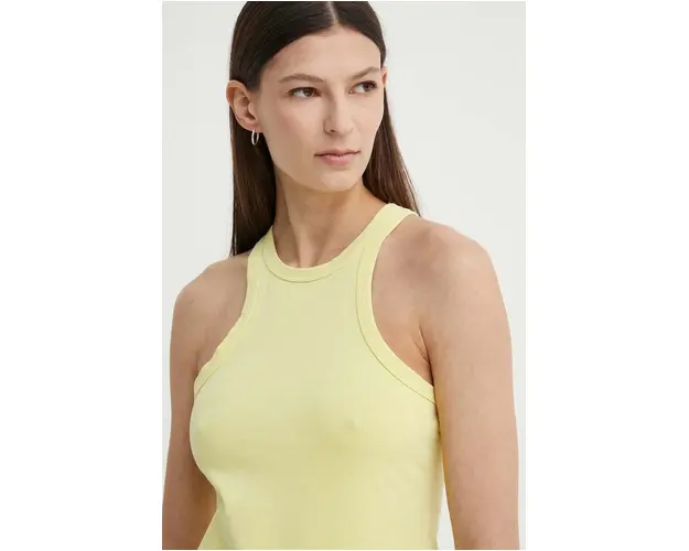 Samsoe Samsoe top din bumbac culoarea gri