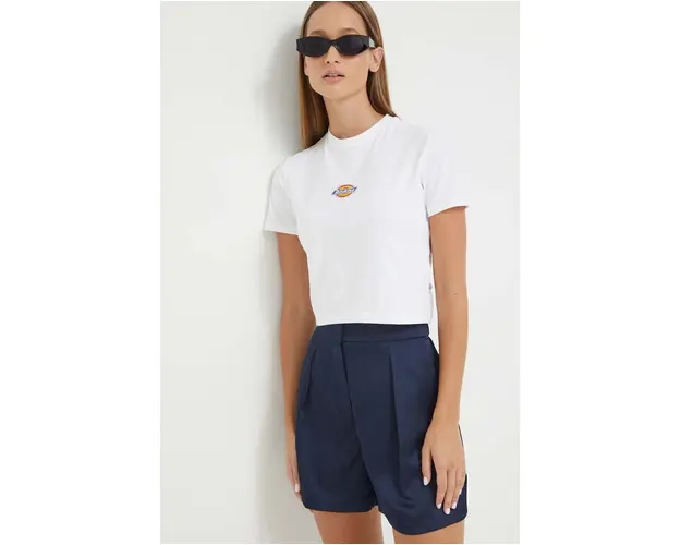Dickies tricou femei, culoarea alb