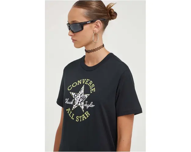 Converse tricou din bumbac culoarea negru