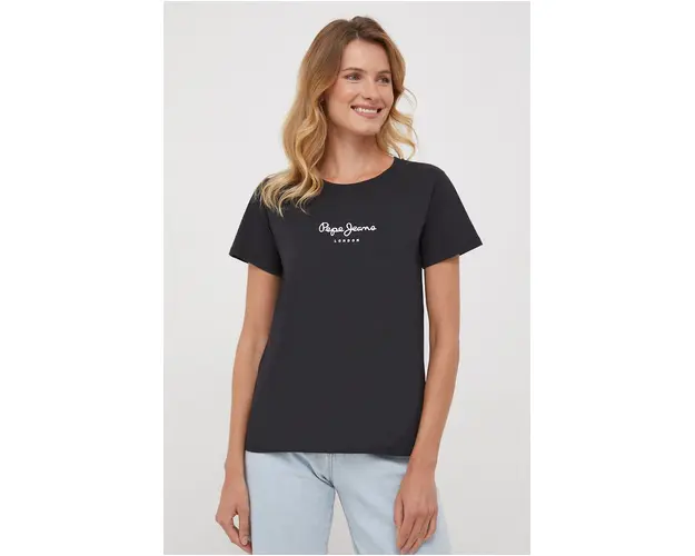 Pepe Jeans tricou din bumbac culoarea negru