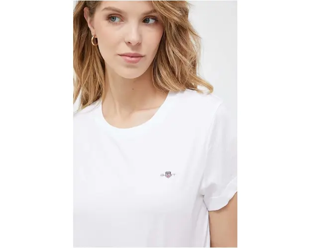 Gant tricou din bumbac culoarea alb