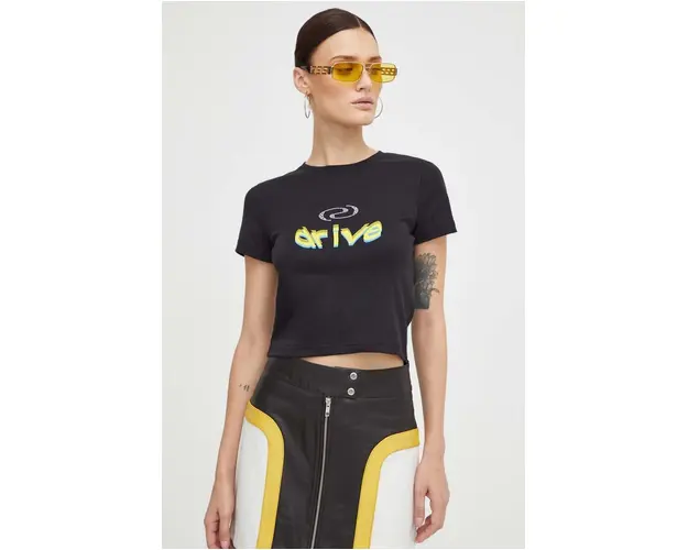 Résumé tricou din bumbac culoarea negru