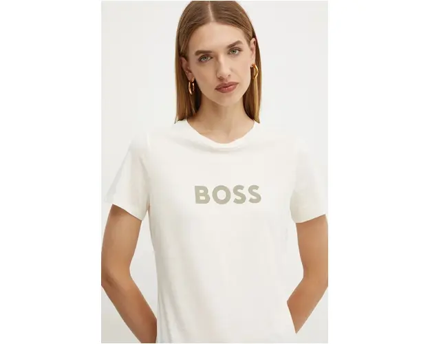 Boss Orange tricou din bumbac BOSS ORANGE femei, culoarea alb, 50501139