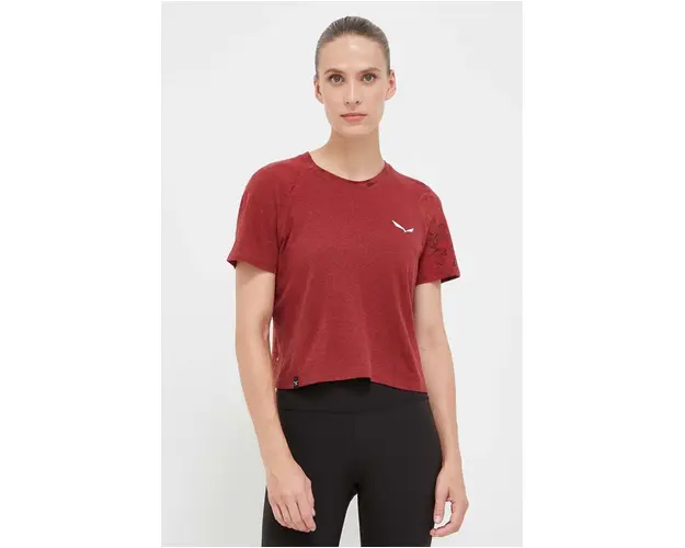 Salewa tricou sport Lavaredo Hemp culoarea bordo