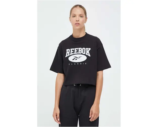 Reebok Classic tricou din bumbac culoarea negru