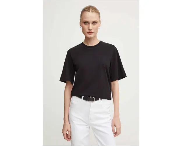 By Malene Birger tricou din bumbac culoarea negru