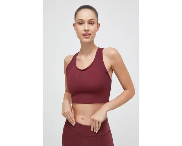 Reebok top de antrenament Lux Perform culoarea bordo