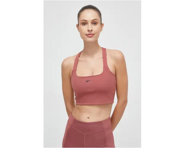 Reebok top de yoga culoarea roz