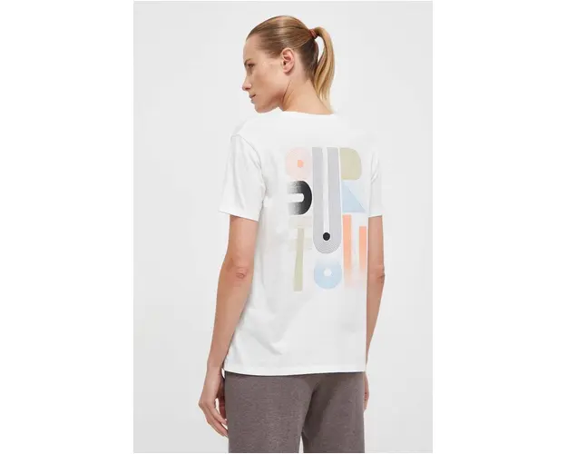 Burton tricou din bumbac femei, culoarea alb