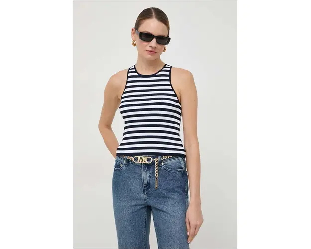 MICHAEL Michael Kors top femei, culoarea albastru marin