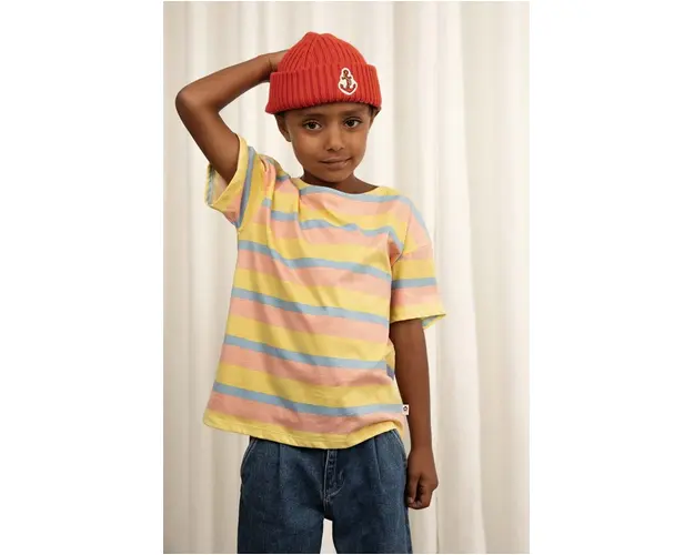 Mini Rodini tricou de bumbac pentru copii culoarea galben, modelator