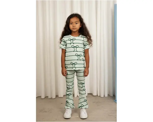 Mini Rodini tricou copii culoarea verde, modelator