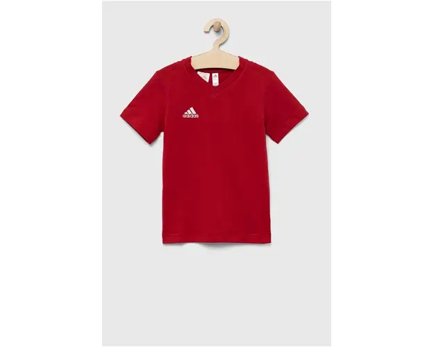 adidas Performance tricou de bumbac pentru copii ENT22 TEE Y culoarea rosu, neted