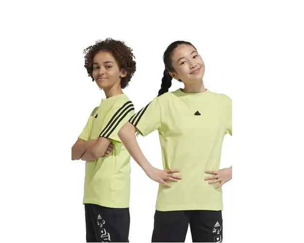 adidas tricou de bumbac pentru copii culoarea verde, modelator