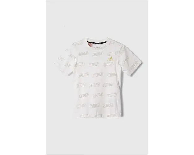 adidas tricou copii JB BLUV Q4AOP T culoarea bej, modelator