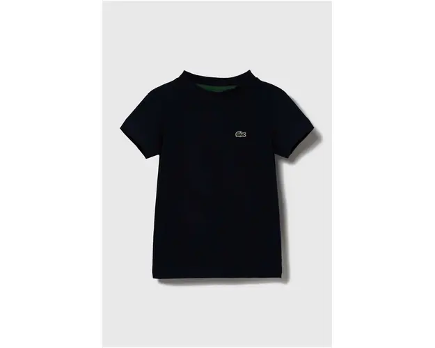 Lacoste tricou de bumbac pentru copii culoarea albastru marin, neted