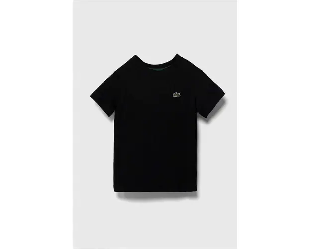 Lacoste tricou de bumbac pentru copii culoarea negru, neted