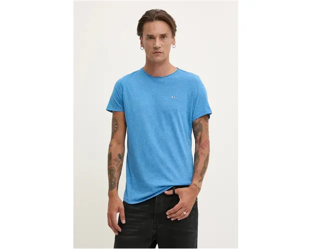 Tommy Jeans tricou barbati, melanj