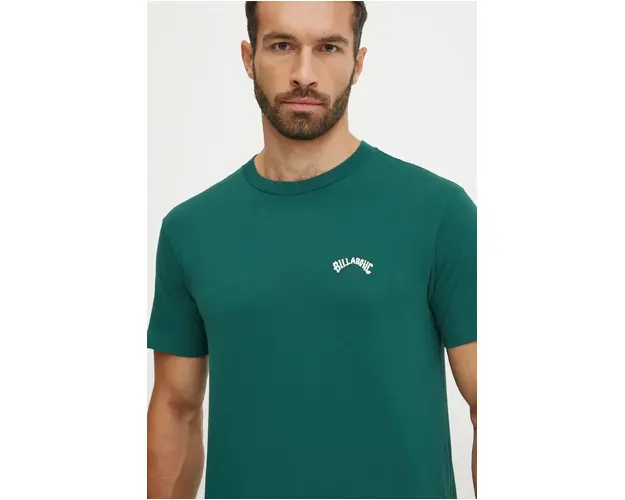 Billabong tricou din bumbac Arch Crew barbati, culoarea turcoaz, neted, EBYKT00100