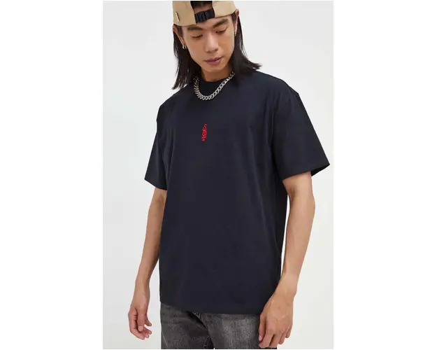 Quiksilver tricou din bumbac culoarea negru, cu imprimeu