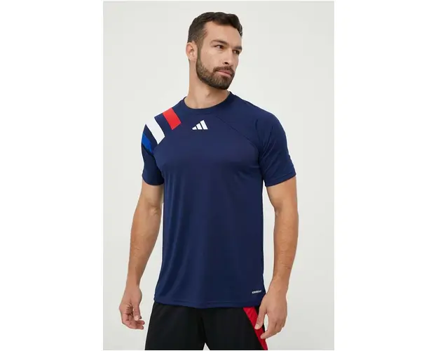 adidas Performance tricou de antrenament Fortore 23 culoarea albastru marin, modelator
