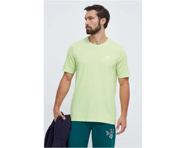 adidas Originals tricou din bumbac barbati, culoarea verde, cu imprimeu