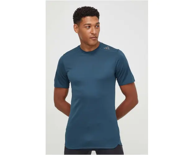 adidas Performance tricou de antrenament Designed 4 Training culoarea verde, neted