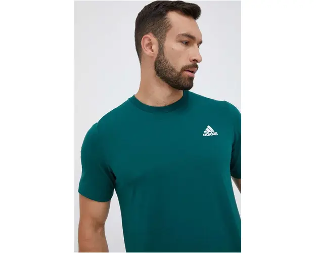 adidas tricou din bumbac culoarea verde, uni IJ6111