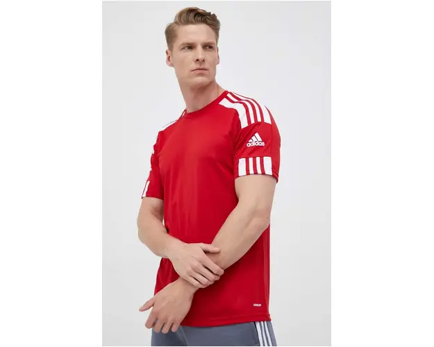 adidas Performance tricou de antrenament Squadra 21 culoarea rosu, cu imprimeu