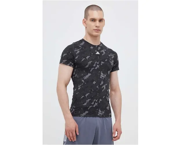 adidas Performance tricou de antrenament Techfit culoarea negru, modelator