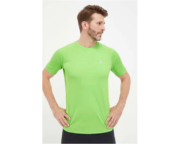 Fila tricou de alergare Ridgecrest culoarea verde, neted