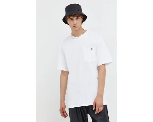 Dickies tricou din bumbac culoarea alb, neted