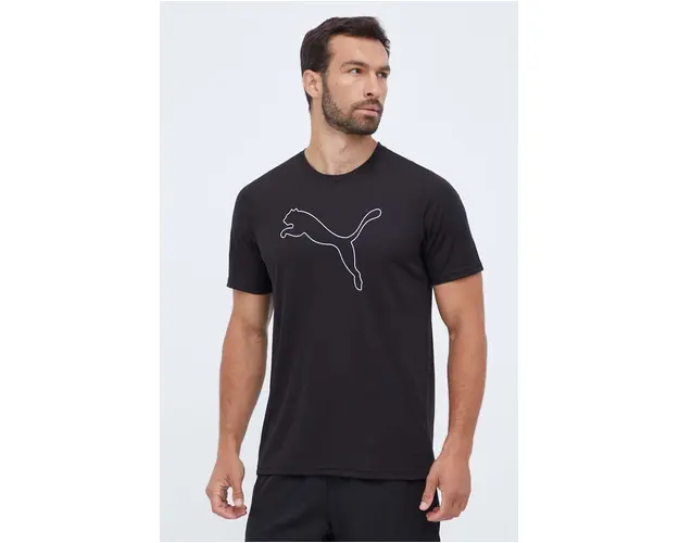 Puma tricou de antrenament Performance Cat culoarea negru, cu imprimeu