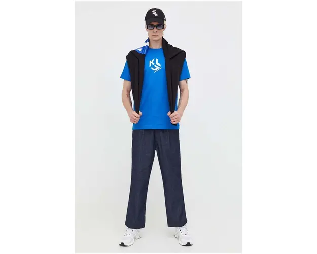 Karl Lagerfeld Jeans tricou din bumbac cu imprimeu