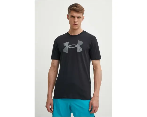 Under Armour tricou barbati, culoarea negru, cu imprimeu